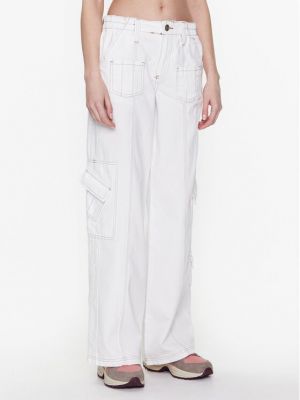 Pantaloni cu croială lejeră Bdg Urban Outfitters alb