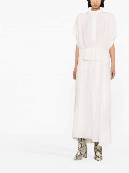 Asymetrické dlouhá sukně Isabel Marant Etoile bílé