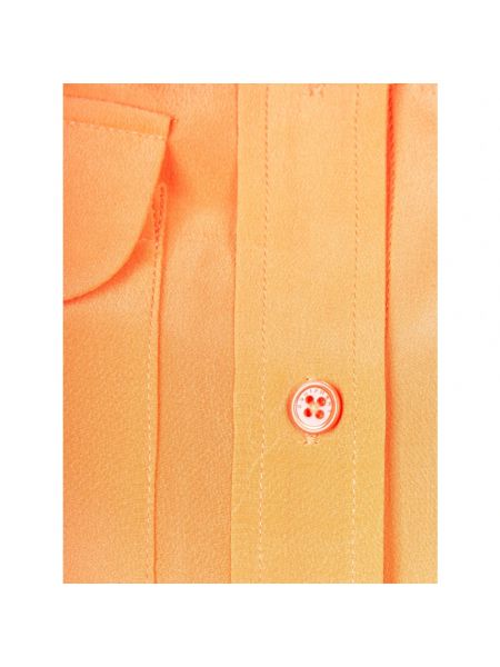 Camisa de seda slim fit Equipment naranja