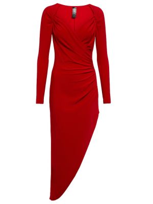 Asymetrické midi šaty Norma Kamali červené
