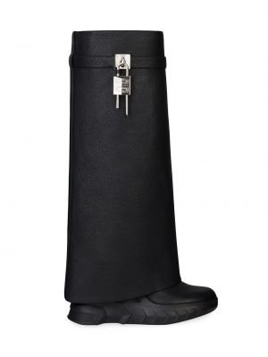 Черные кожаные ботинки Givenchy