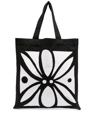 Bolso shopper de flores 10 Corso Como negro