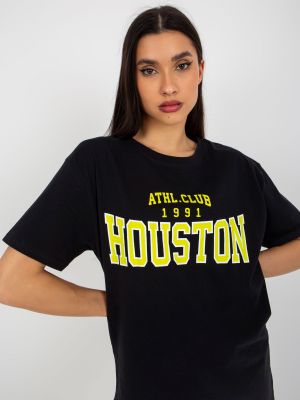 Oversized μπλούζα με επιγραφή Fashionhunters μαύρο