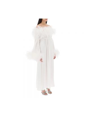 Sukienka długa w piórka Art Dealer biała