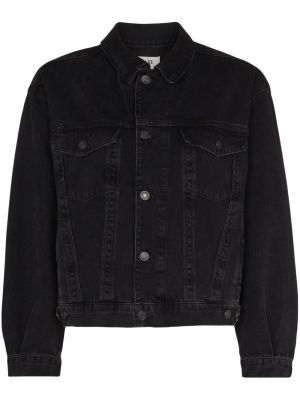 Хлопковая джинсовая куртка Agolde, черный