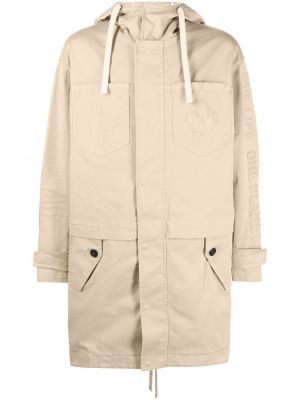 Parkas med broderi Dsquared2 brun