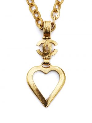 Szív mintás medál Chanel Pre-owned aranyszínű