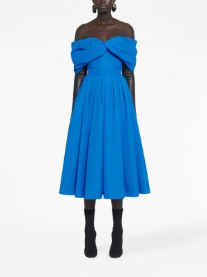 Šaty s mašlí Alexander Mcqueen modré