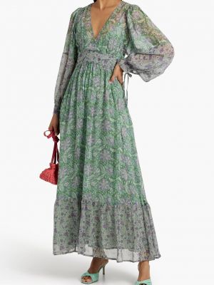Длинное платье с принтом Antik Batik зеленое