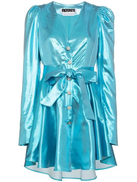 Mini vestido con botones Rotate azul