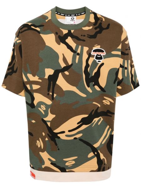 T-shirt en coton à imprimé à imprimé camouflage Aape By *a Bathing Ape®