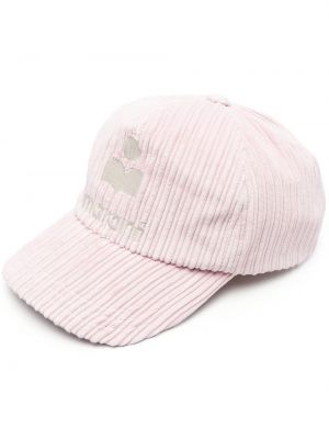 Cappello con visiera ricamato Marant rosa