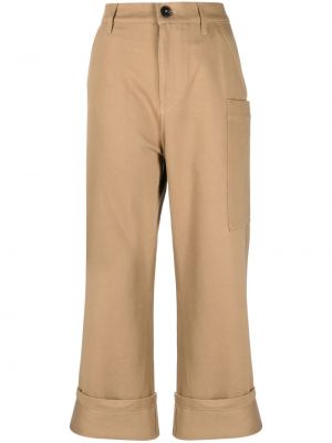 Béžové bavlněné rovné kalhoty Sofie D'hoore