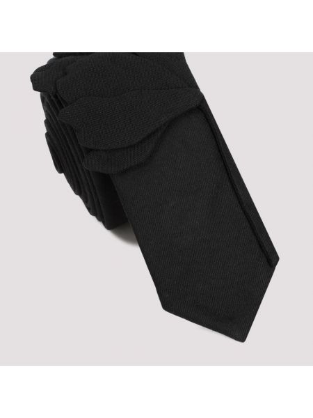 Corbata de algodón Valentino Garavani negro
