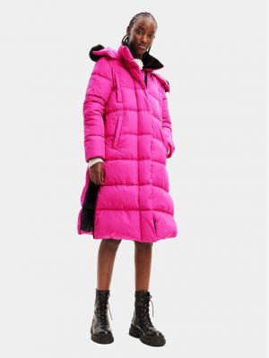 Pernata jakna Desigual ružičasta