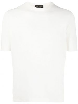 Тениска с кръгло деколте Dell'oglio бяло