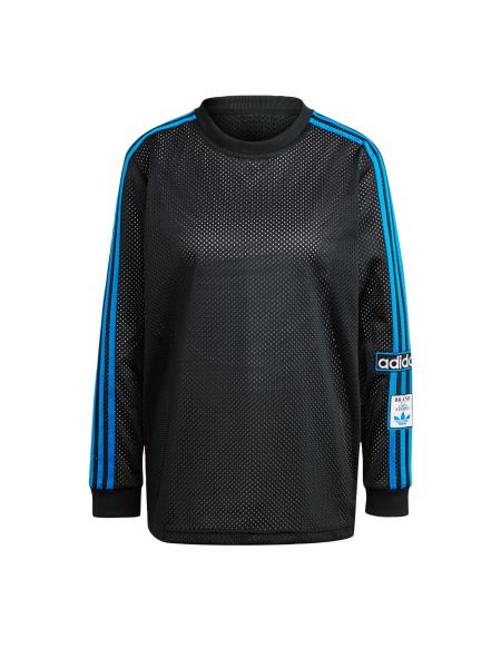 Chemise en coton avec manches longues en mesh Adidas noir
