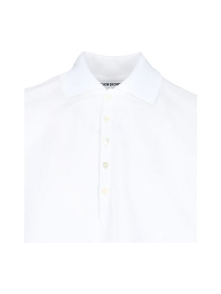 Retro jersey de tela jersey Thom Browne blanco