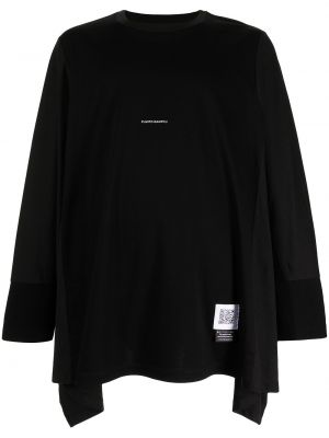 Camiseta de manga larga manga larga Fumito Ganryu negro