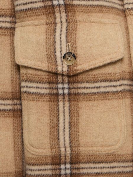 Kockovaná vlnená bunda Isabel Marant