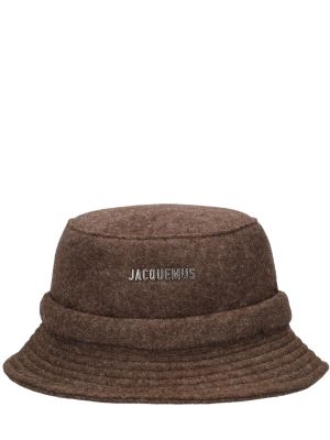 Bavlněný klobouk Jacquemus hnědý