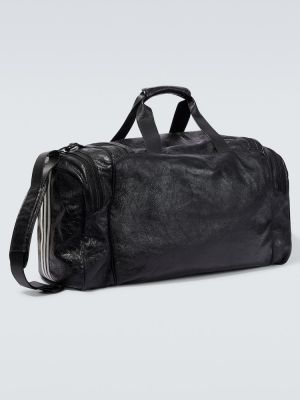 Kožená cestovná taška Balenciaga čierna