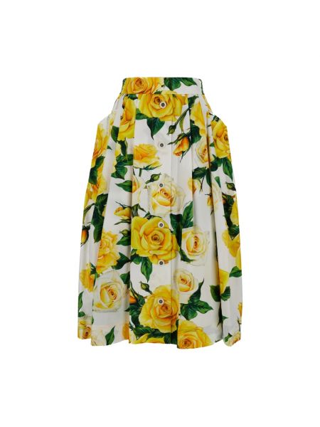 Spódnica midi Dolce And Gabbana żółta