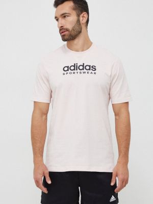 Koszulka bawełniana z nadrukiem z krótkim rękawem Adidas