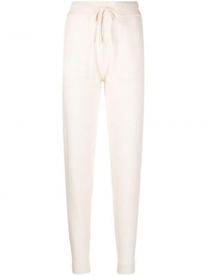 Pantaloni ricamati in maglia Mc2 Saint Barth bianco