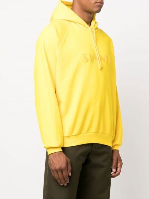 Bluza z kapturem Sunnei żółta
