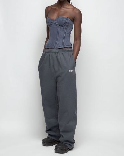 Pantalon de joggings en coton Balenciaga gris