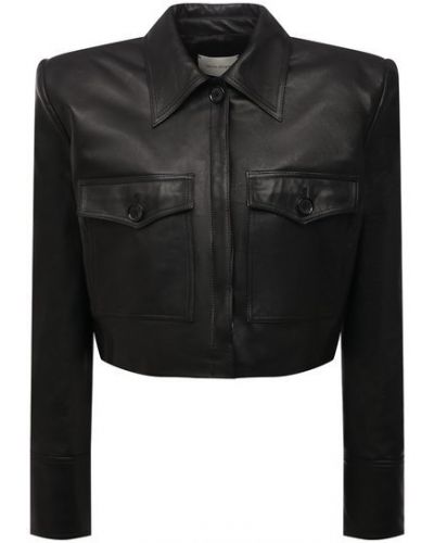 Кожаная куртка Magda Butrym, черная
