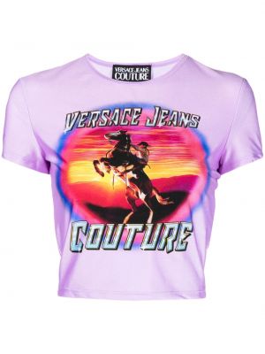 T-shirt Versace Jeans Couture lila