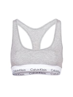 Bavlněná braletka Calvin Klein Jeans šedá
