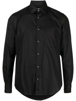 Bavlněná slim fit košile Aspesi černá
