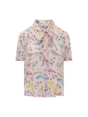 Koszula Boutique Moschino różowa