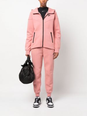 Mikina s kapucí na zip s potiskem Nike růžová
