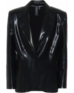 Кожаная куртка Norma Kamali, черная