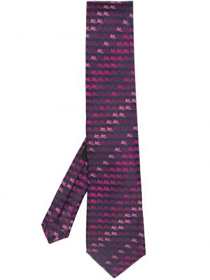 Jacquard silke sløyfe Etro rosa