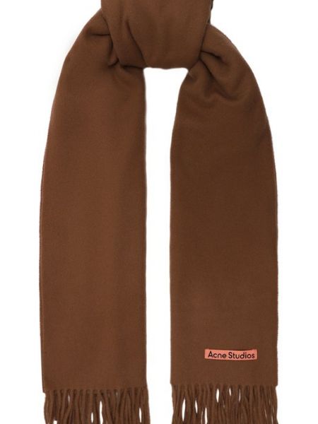 Шерстяной шарф Acne Studios коричневый