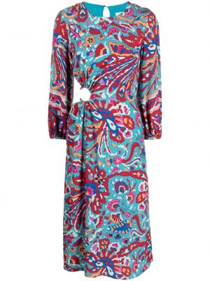 Φλοράλ μίντι φόρεμα με σχέδιο Ba&sh