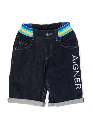 Jeansshorts med broderi för tjejer Aigner Kids blå