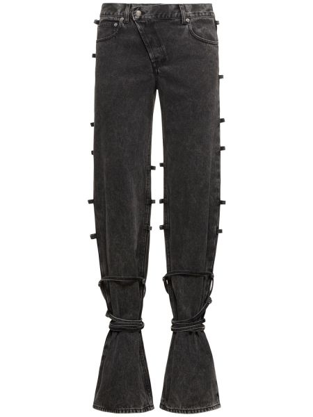 Baggy jeans i bomull Alexander Mcqueen svart