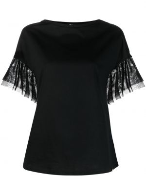 Βαμβακερή μπλούζα από τούλι Herno μαύρο