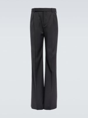 Pantaloni di lana baggy Saint Laurent nero