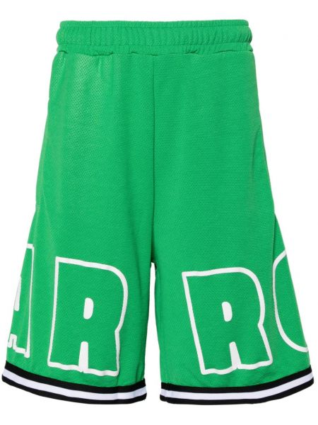 Mrežaste bermuda kratke hlače s printom Barrow zelena