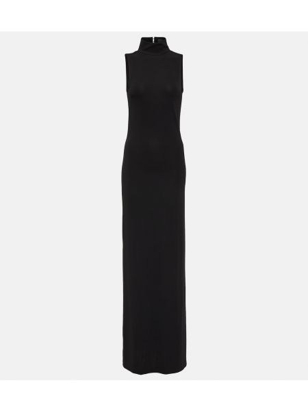 Длинное платье с вырезом на спине Nili Lotan черное