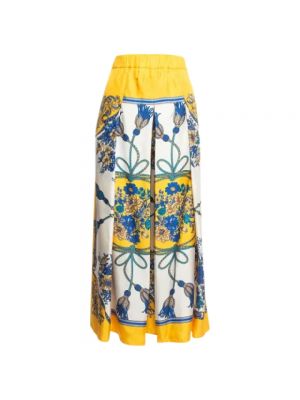Jedwabna spódnica Gucci Vintage żółta