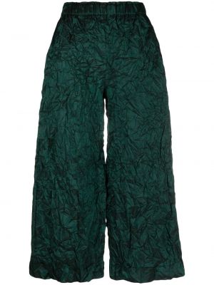 Relaxed копринени широки панталони тип „марлен“ Daniela Gregis зелено
