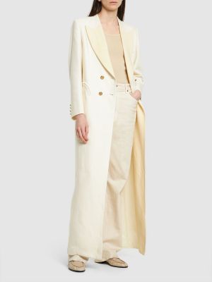 Palton de mătase din viscoză Blazé Milano alb